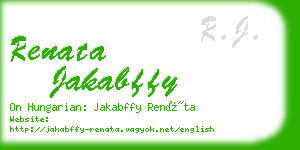 renata jakabffy business card